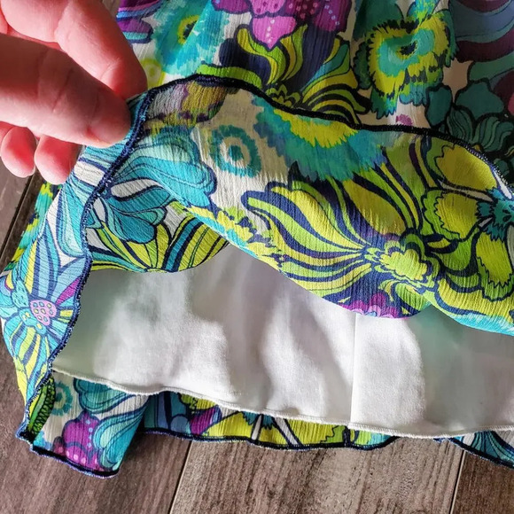 Pogo Club of NY Floral Tank Top Sequin Blouse Girl's Size Medium (7/8) - Picture 6 of 12